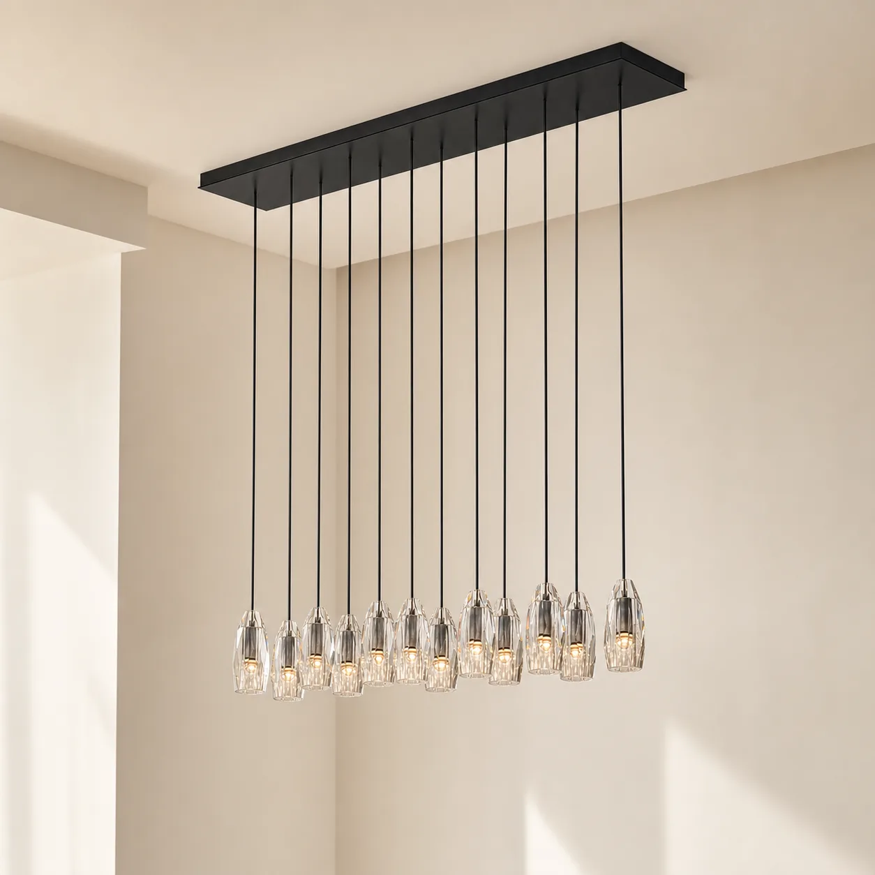 Linear Smoke Glass Chandelier image 3
