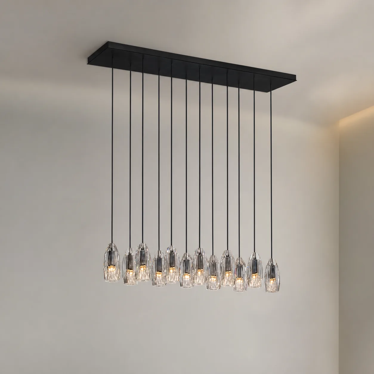 Linear Smoke Glass Chandelier image 2