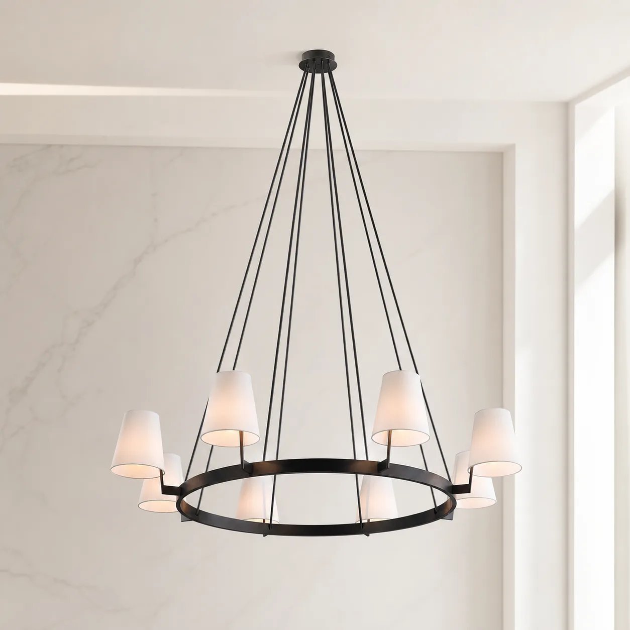 Arcadia Black Ring Chandelier image 5