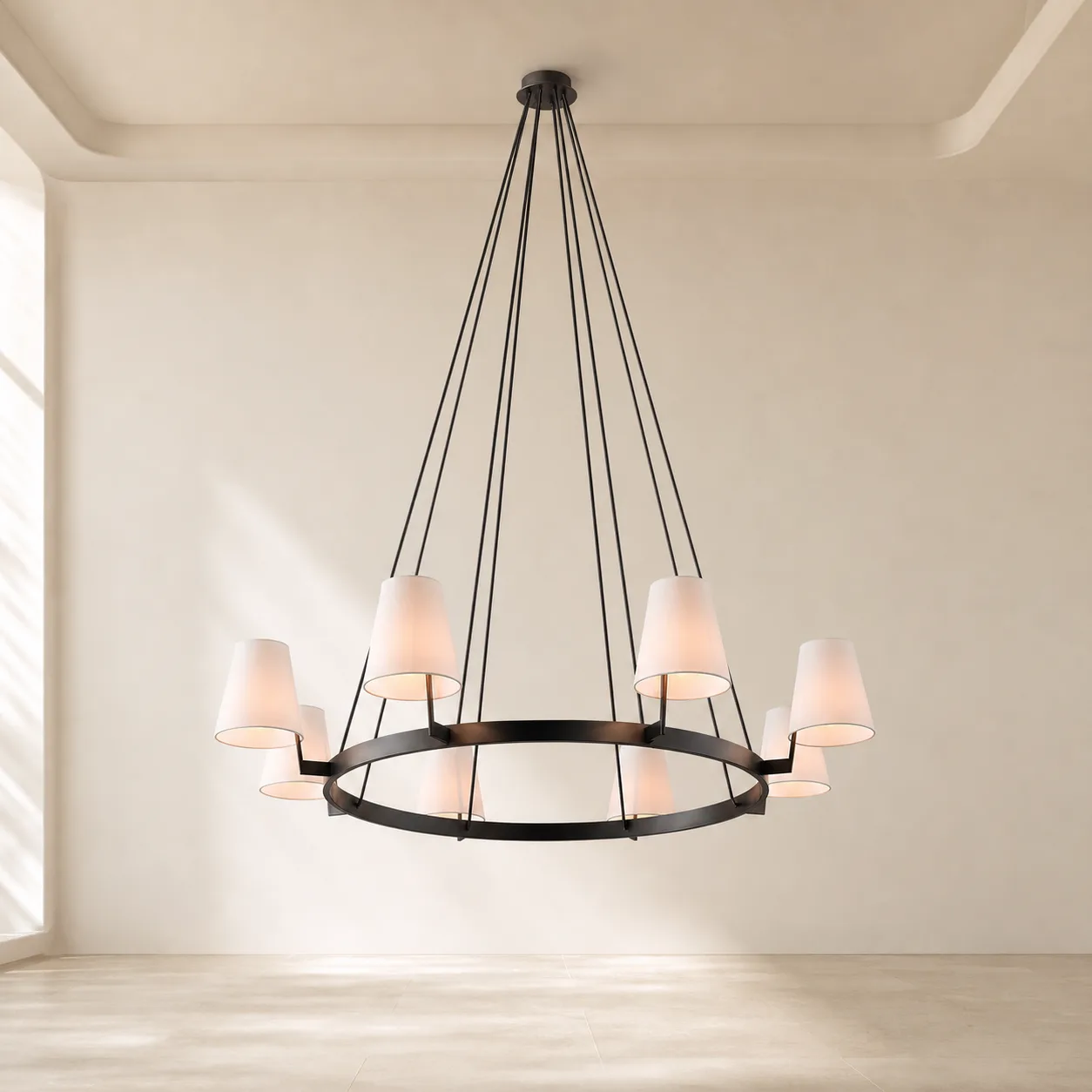 Arcadia Black Ring Chandelier image 2