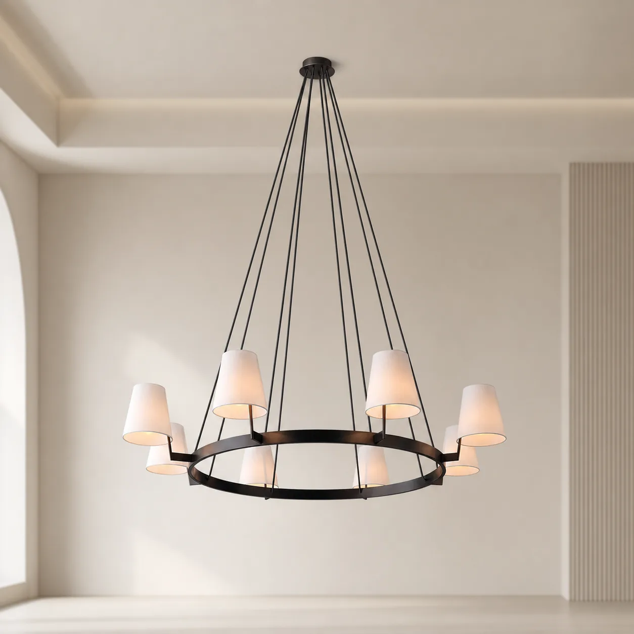 Arcadia Black Ring Chandelier image 3