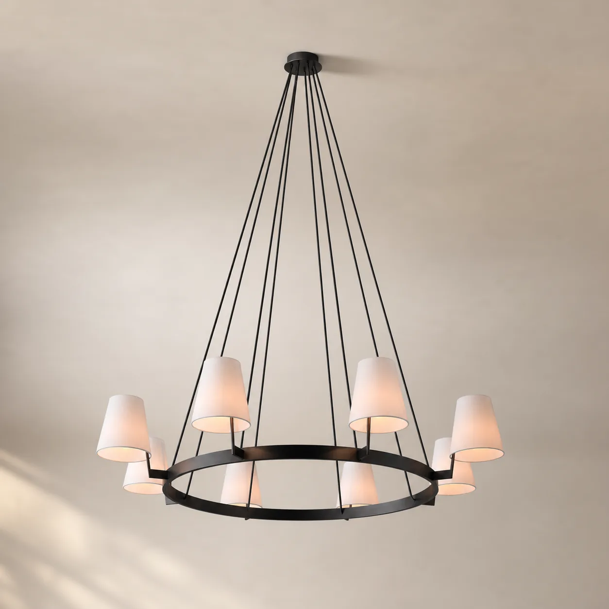 Arcadia Black Ring Chandelier image 4