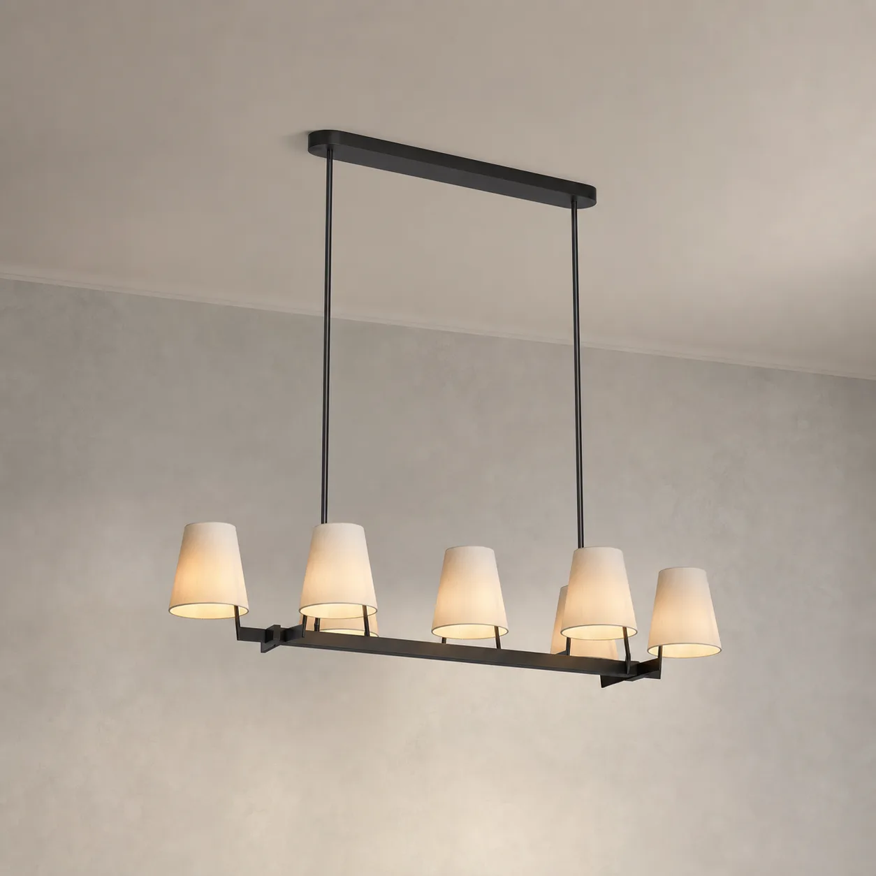 Tailored Black Linear Chandelier custom chandeliers