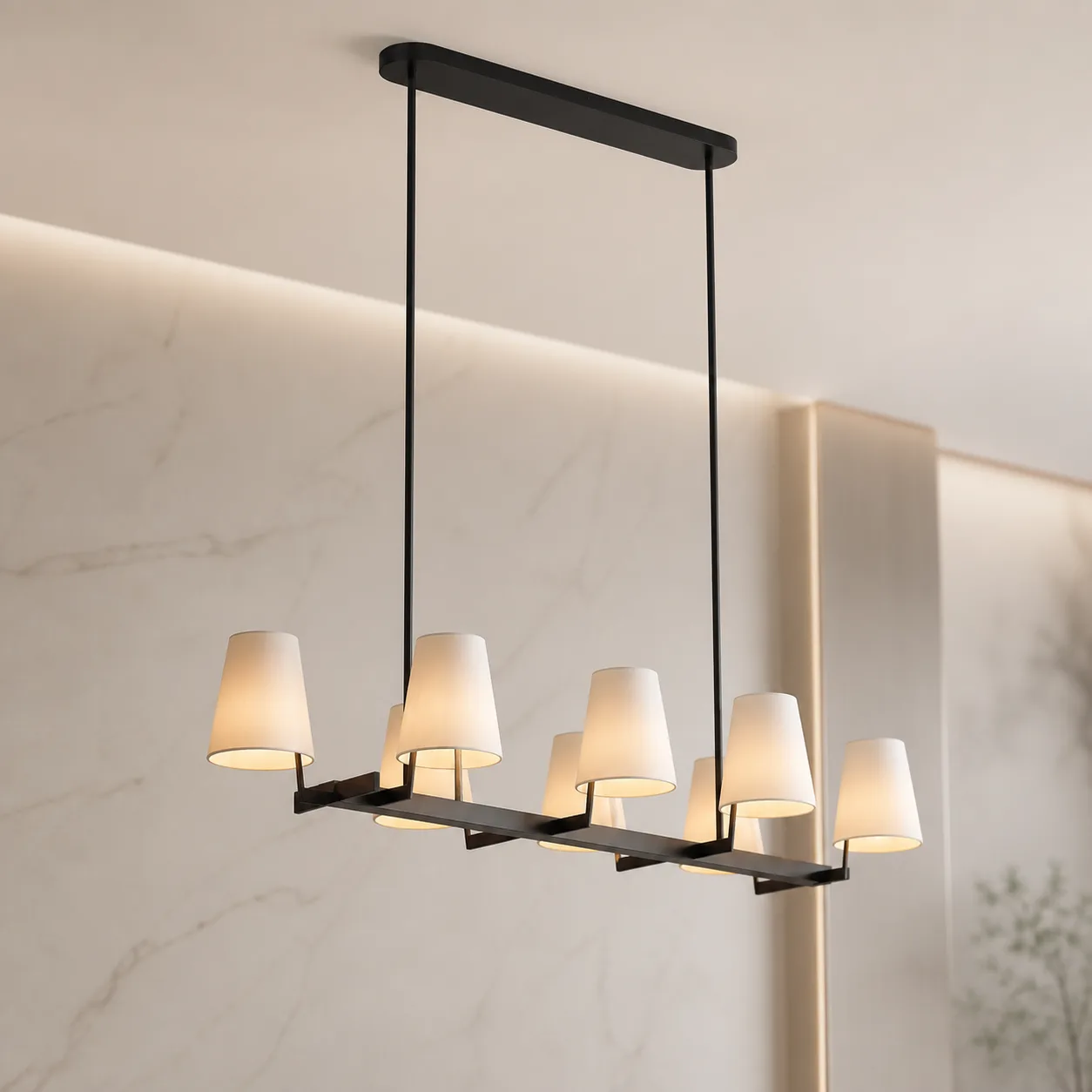 Tailored Black Linear Chandelier image 6