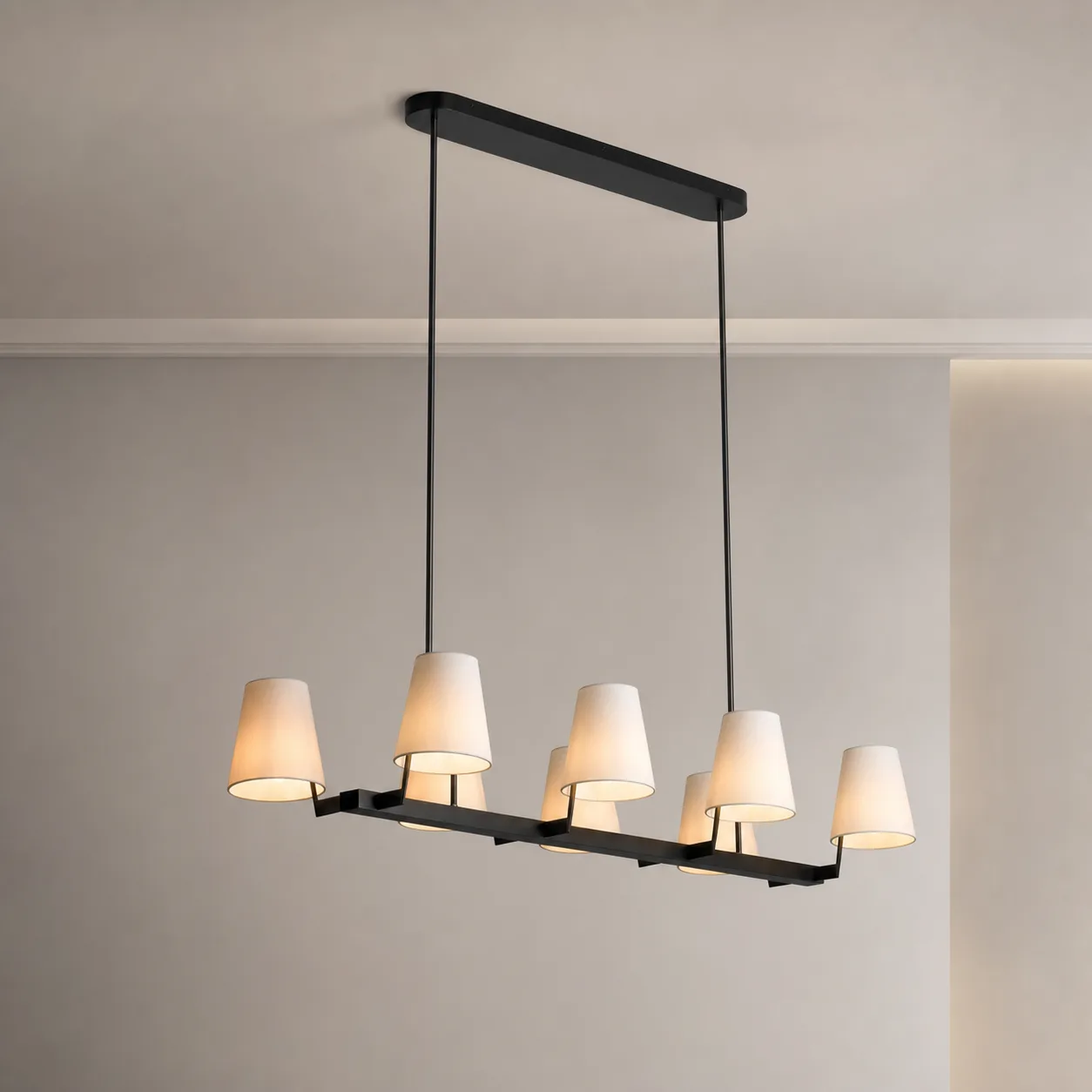 Tailored Black Linear Chandelier image 4