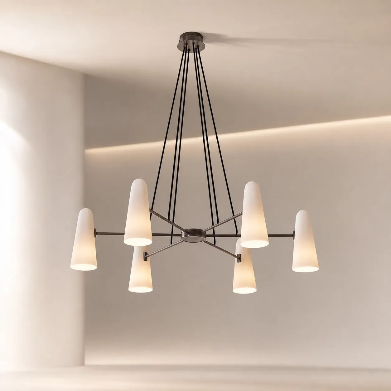 Aurelia Frosted Glass Chandelier image 4