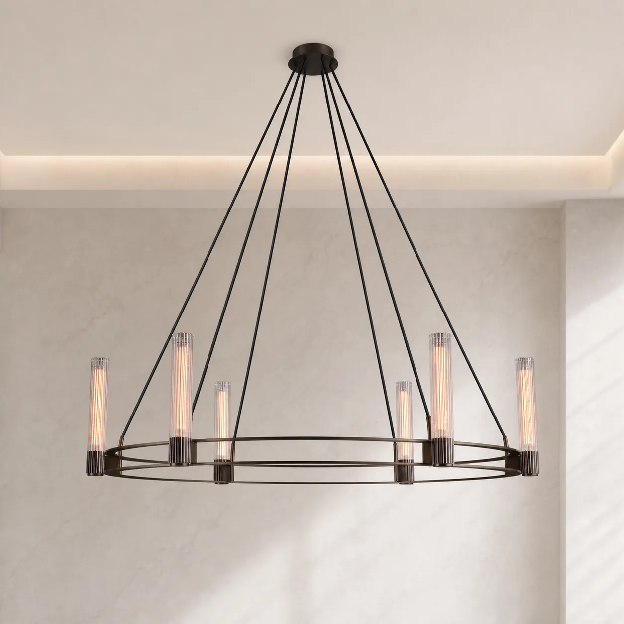 Aureate Ring Glass Chandelier image 2