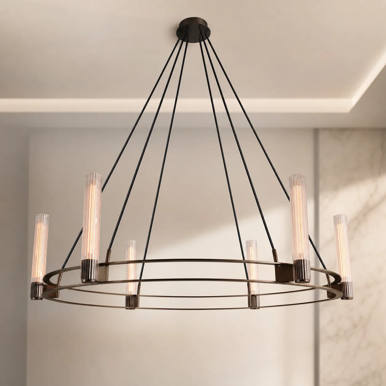 Aureate Ring Glass Chandelier image 6