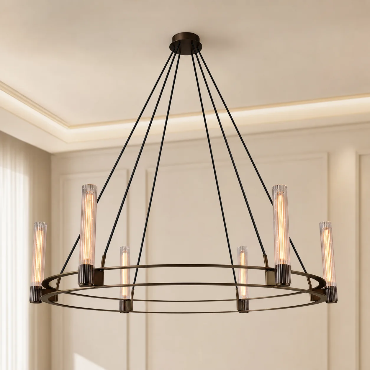 Aureate Ring Glass Chandelier image 3