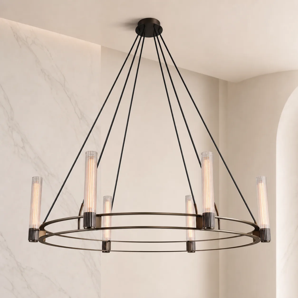 Aureate Ring Glass Chandelier image 4