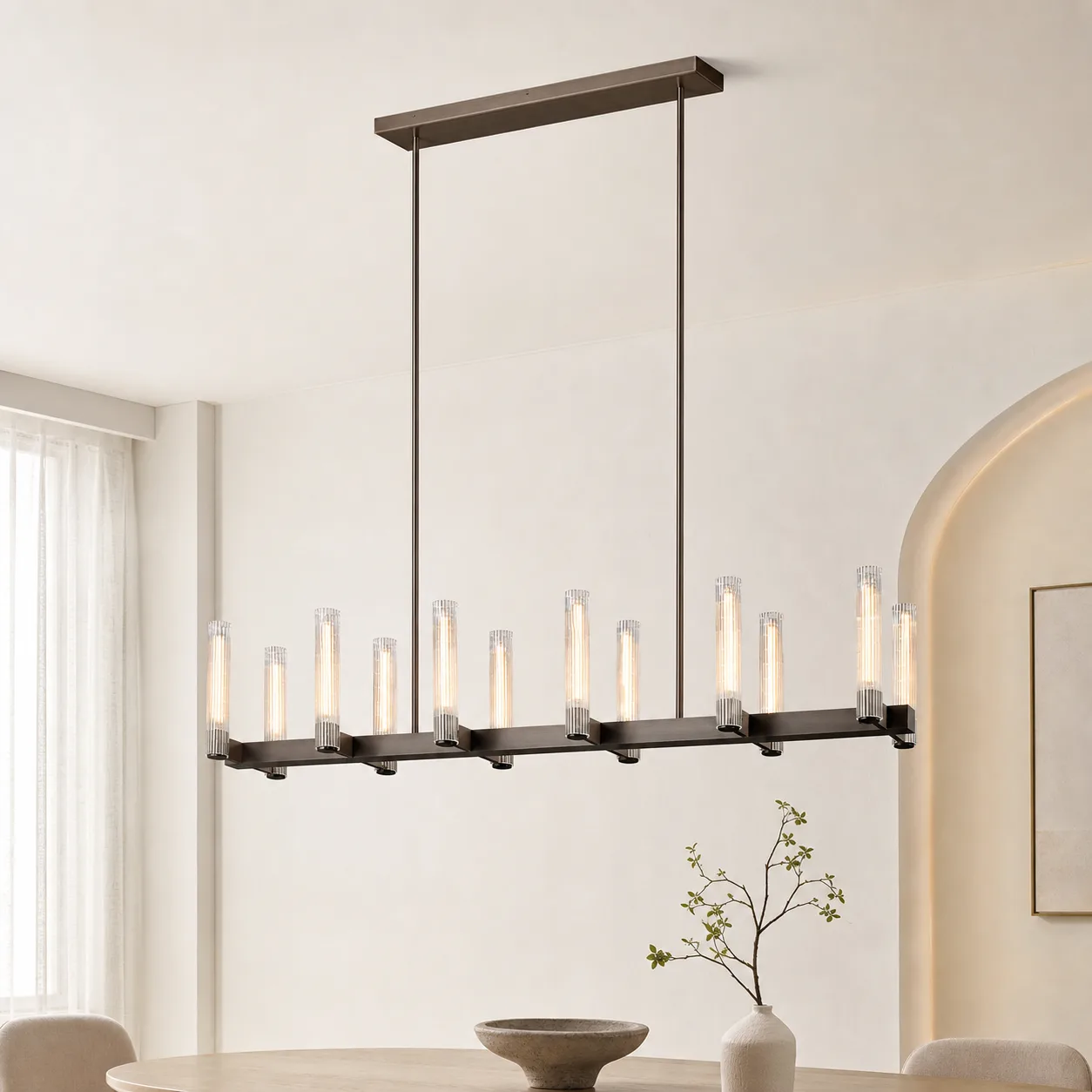 Architectural Glass Linear Chandelier image 3