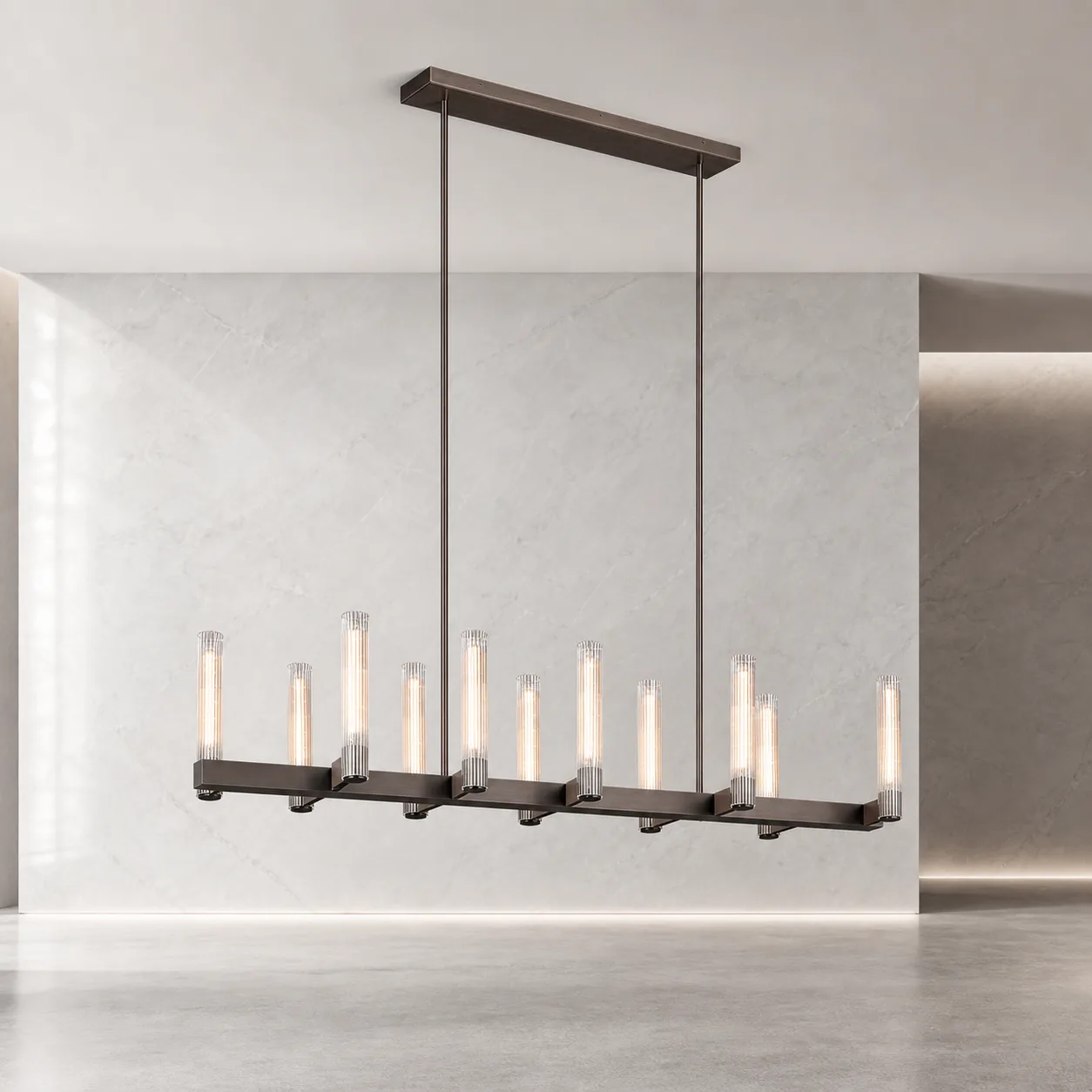 Architectural Glass Linear Chandelier image 5