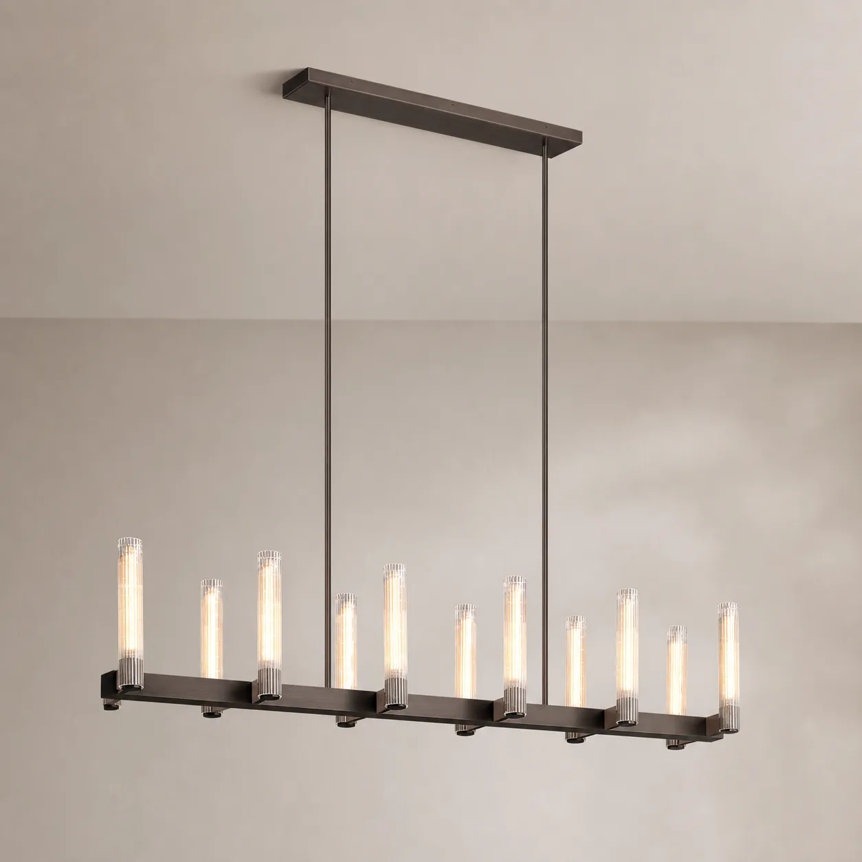 Architectural Glass Linear Chandelier image 2