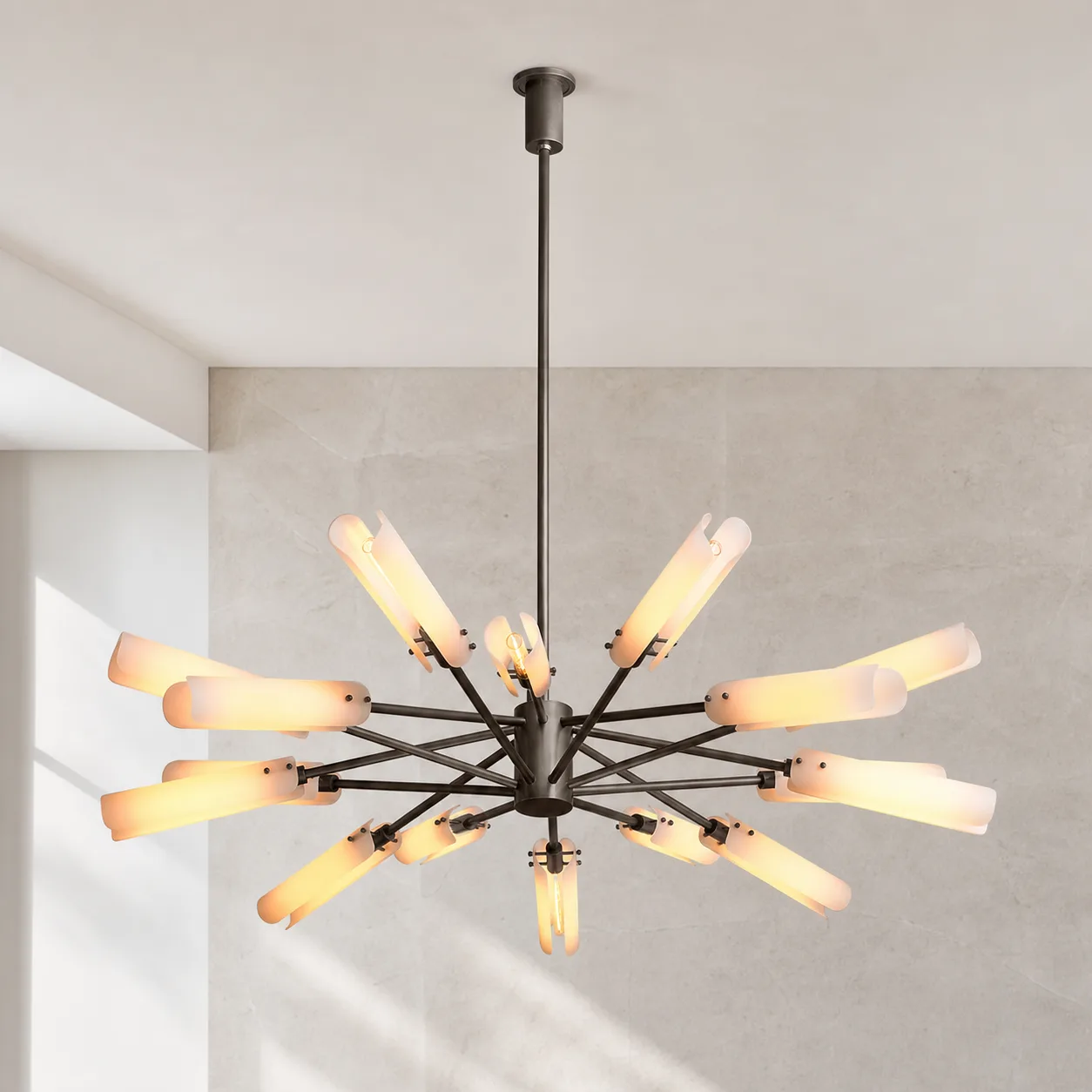 Radiant Frosted Glass Chandelier image 5