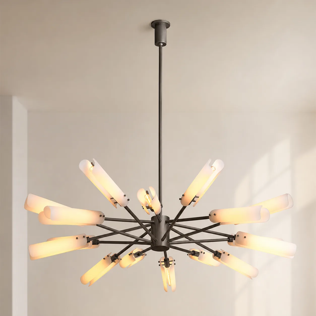 Radiant Frosted Glass Chandelier custom chandeliers