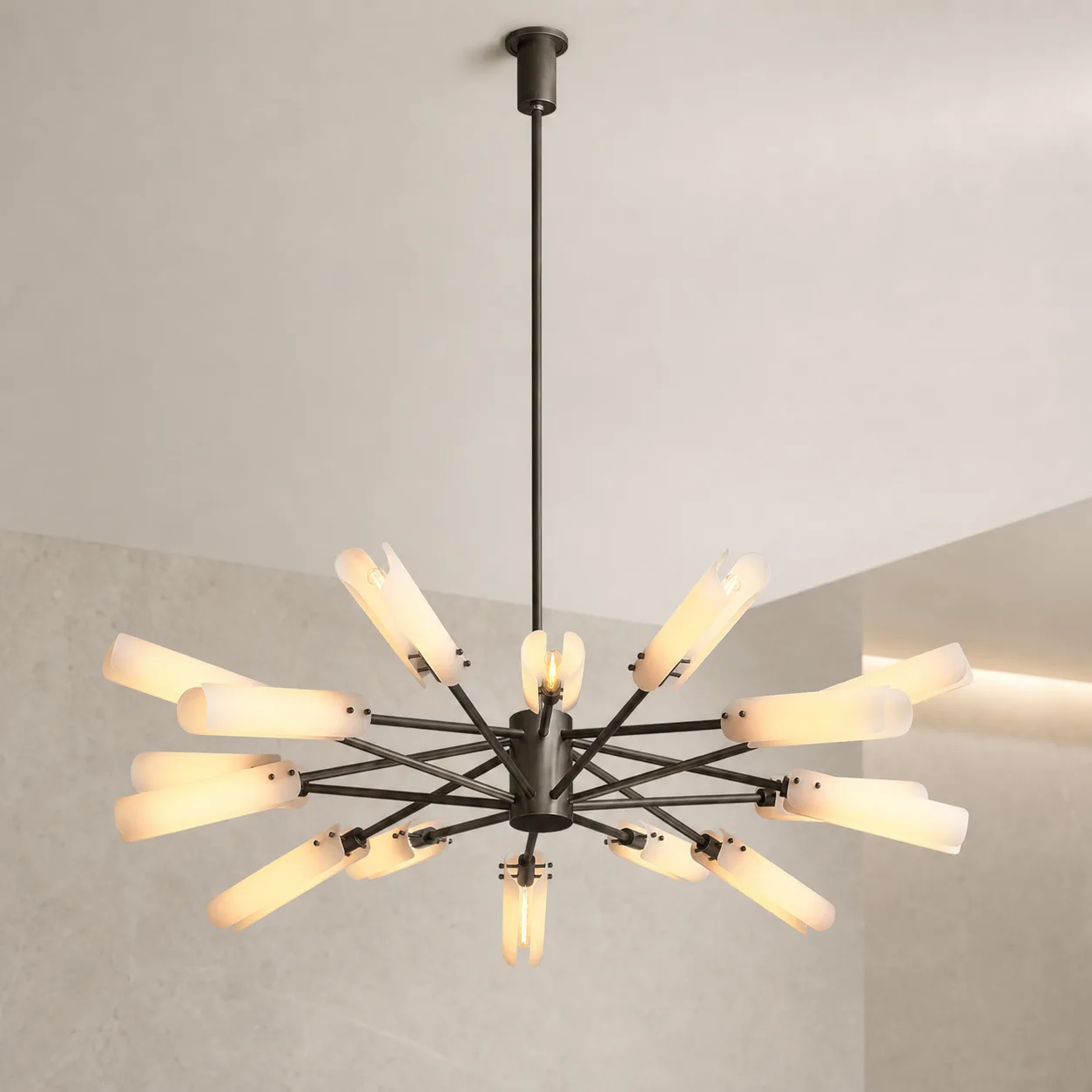 Radiant Frosted Glass Chandelier image 6