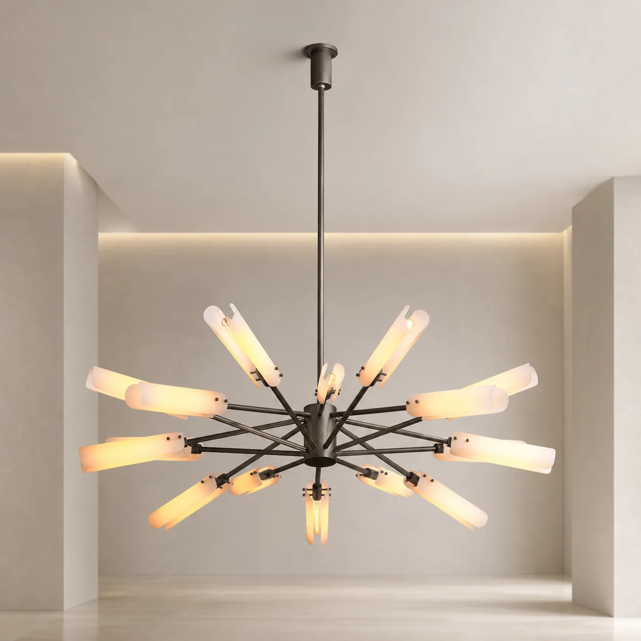Radiant Frosted Glass Chandelier image 3