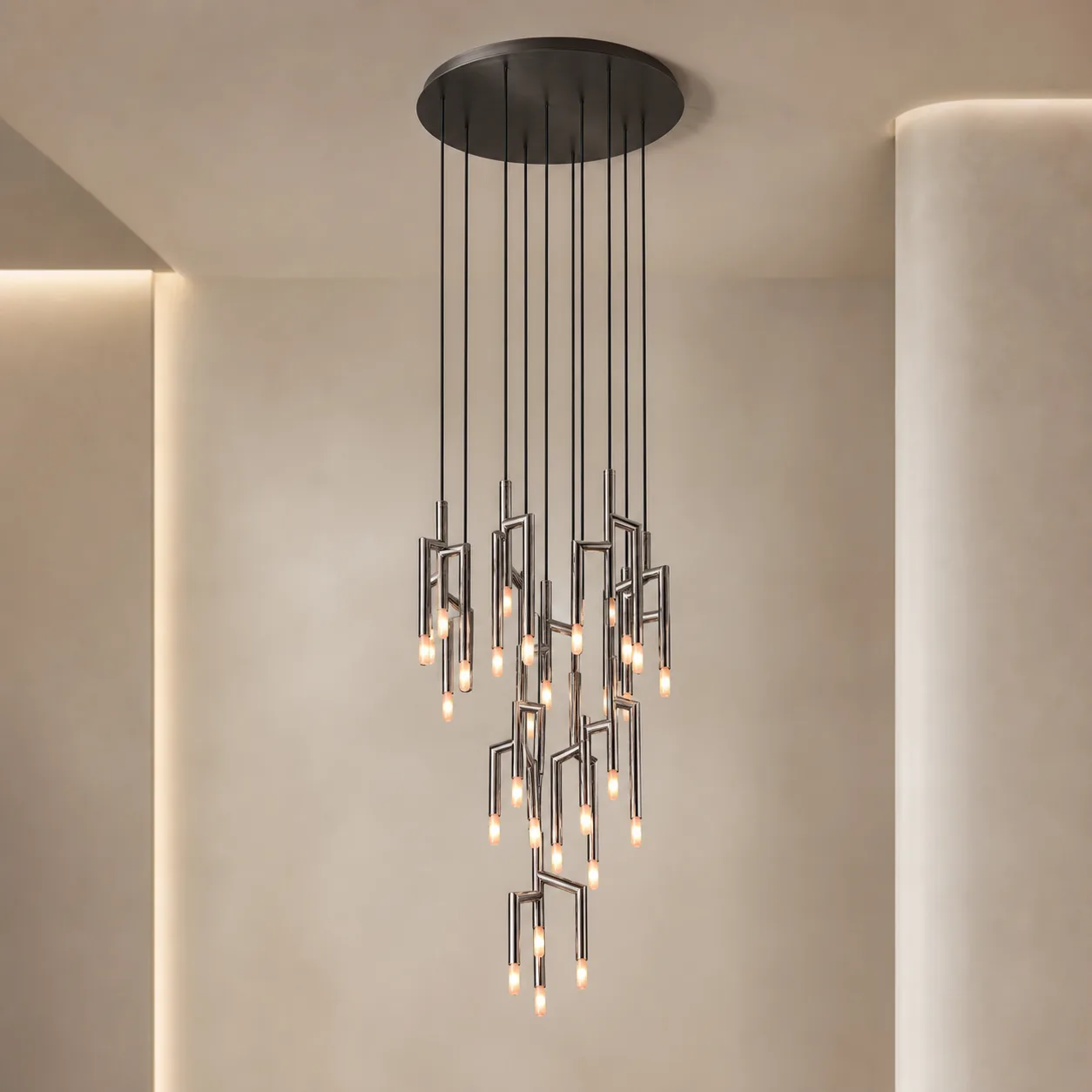 Graphite Geometric Metal Chandelier image 5