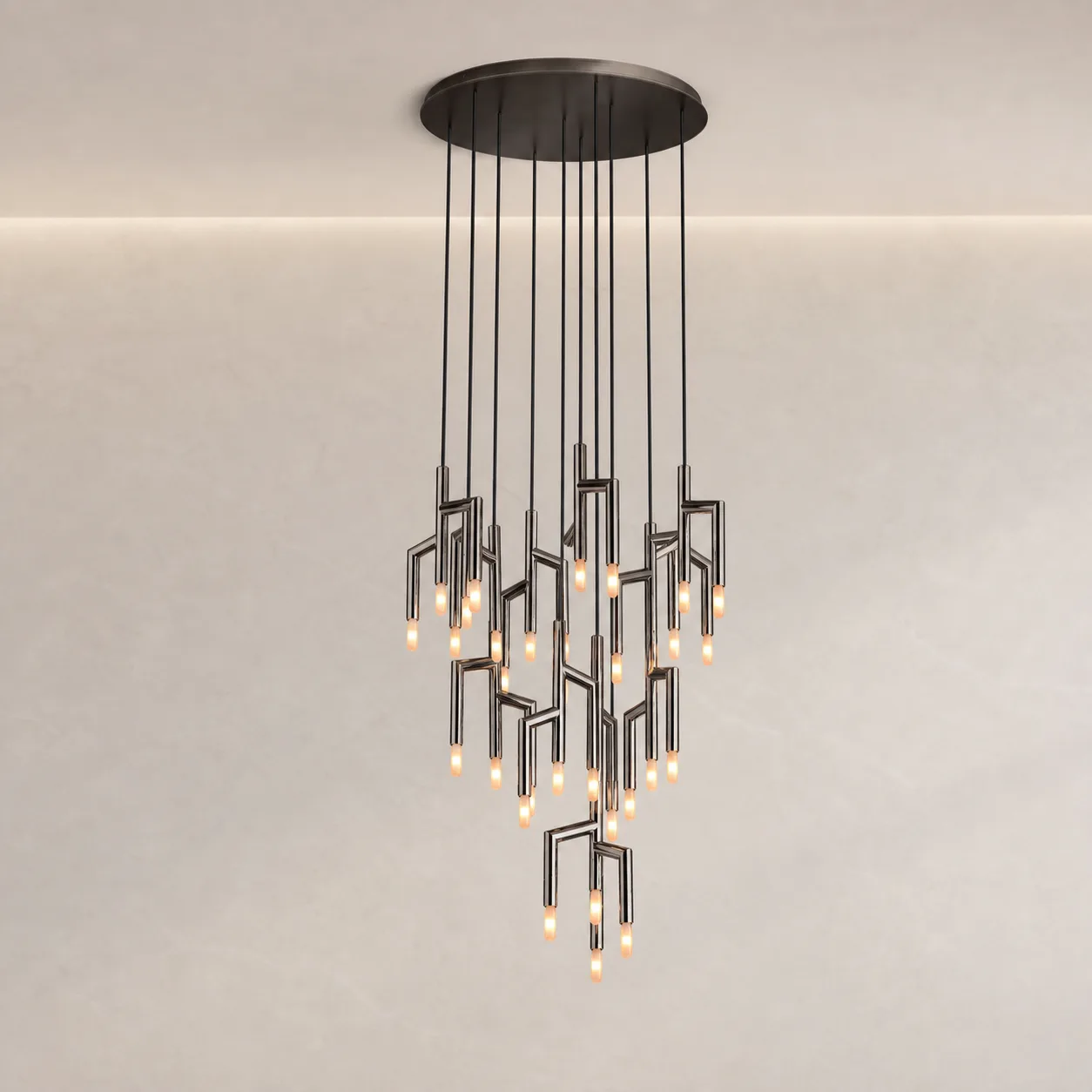 Graphite Geometric Metal Chandelier image 4