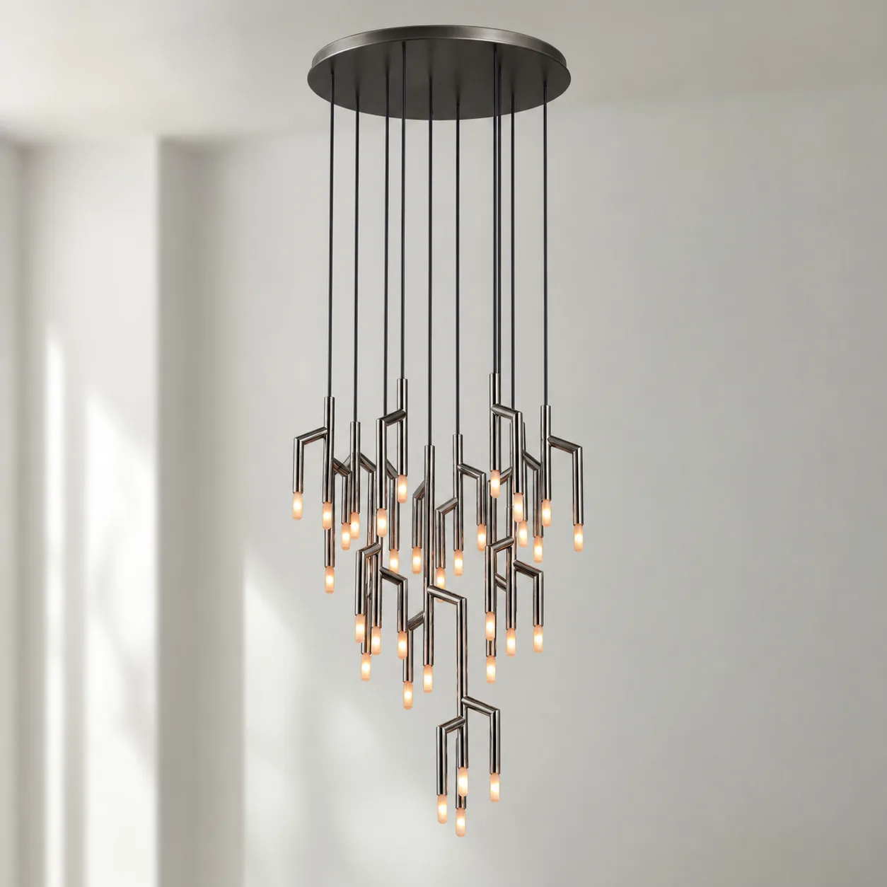 Graphite Geometric Metal Chandelier image 3