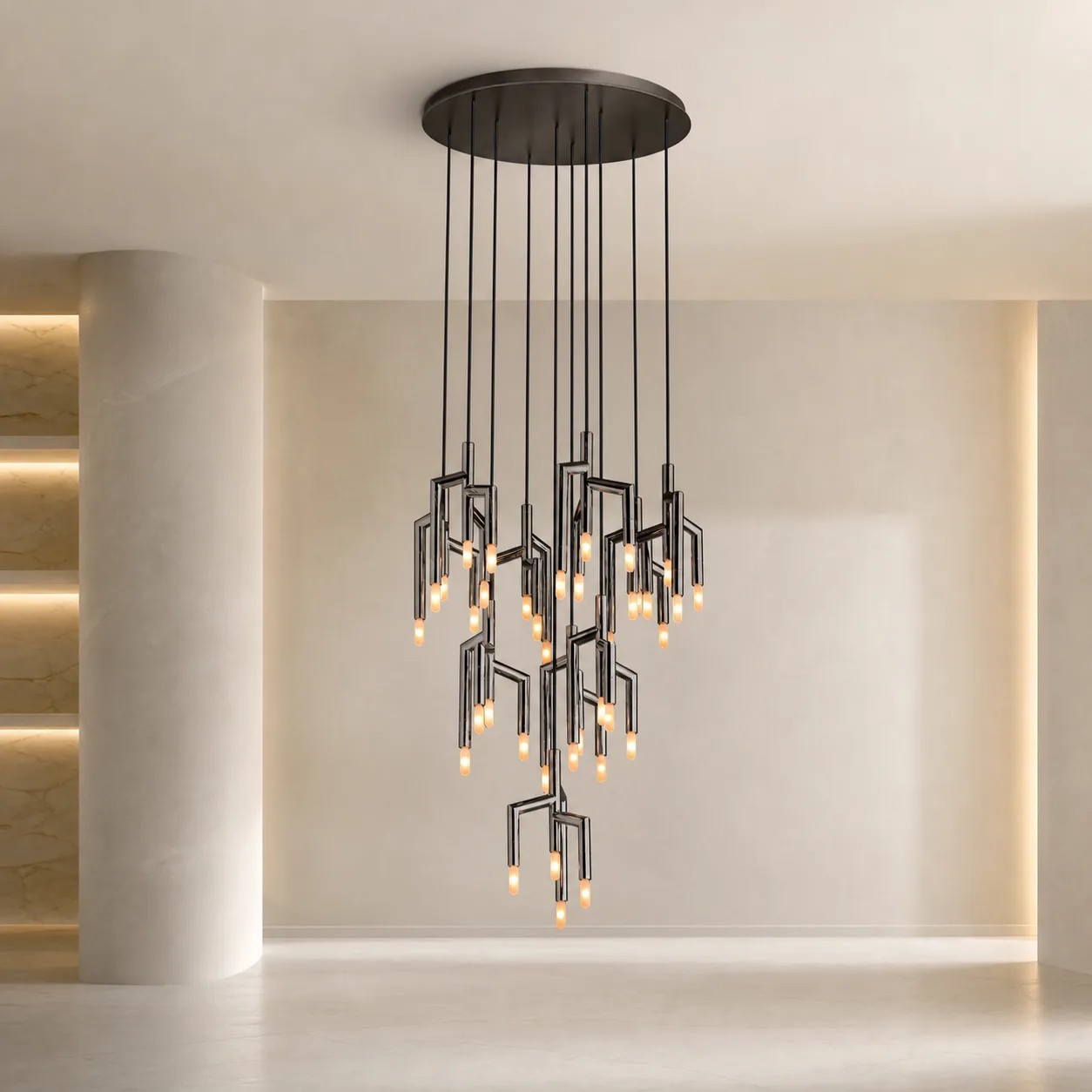Graphite Geometric Metal Chandelier image 6