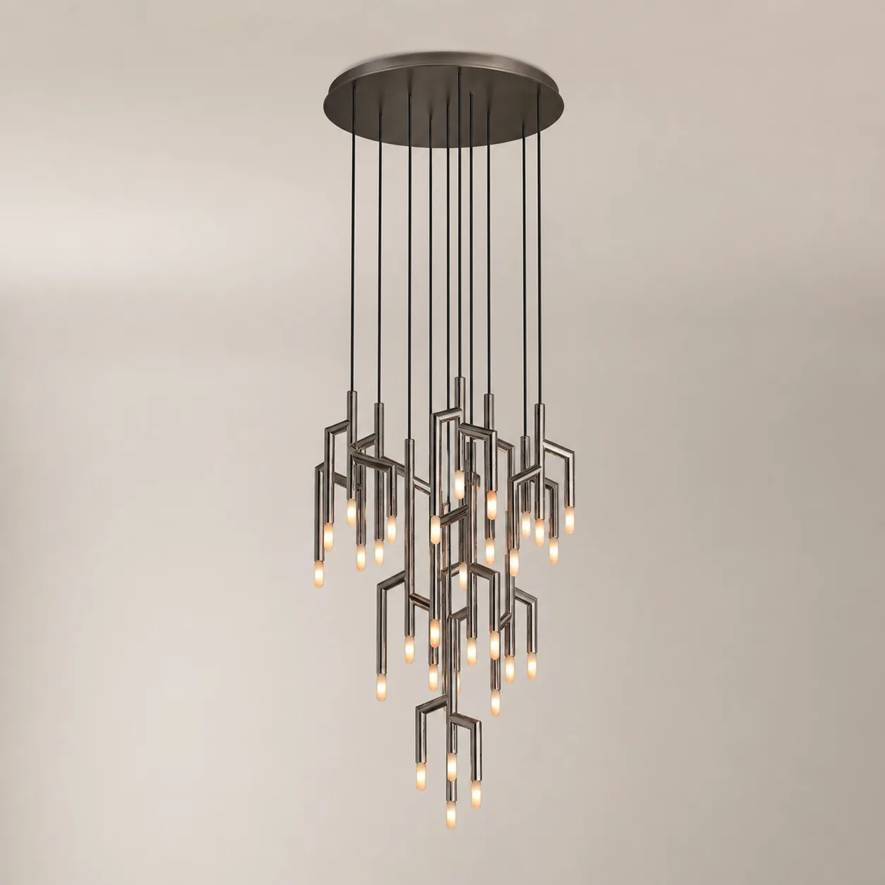 Graphite Geometric Metal Chandelier image 2