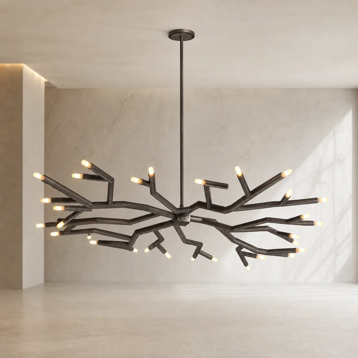 Branching Bronze Metal Chandelier image 5