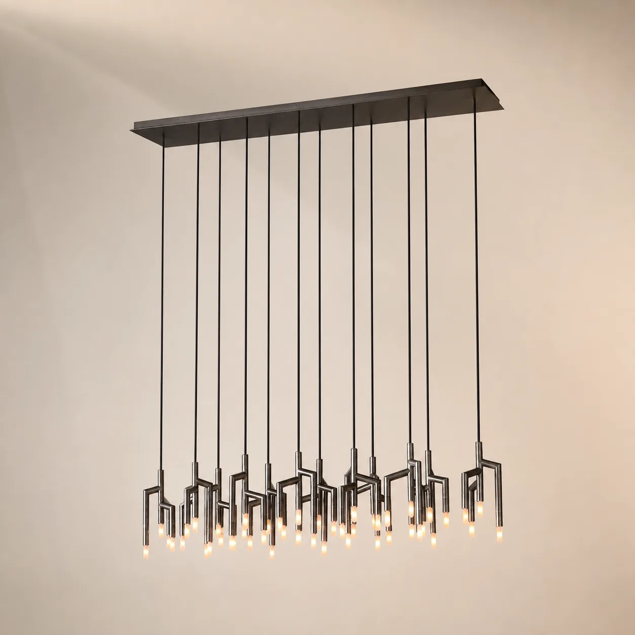 Architectural Black Metal Chandelier image 6