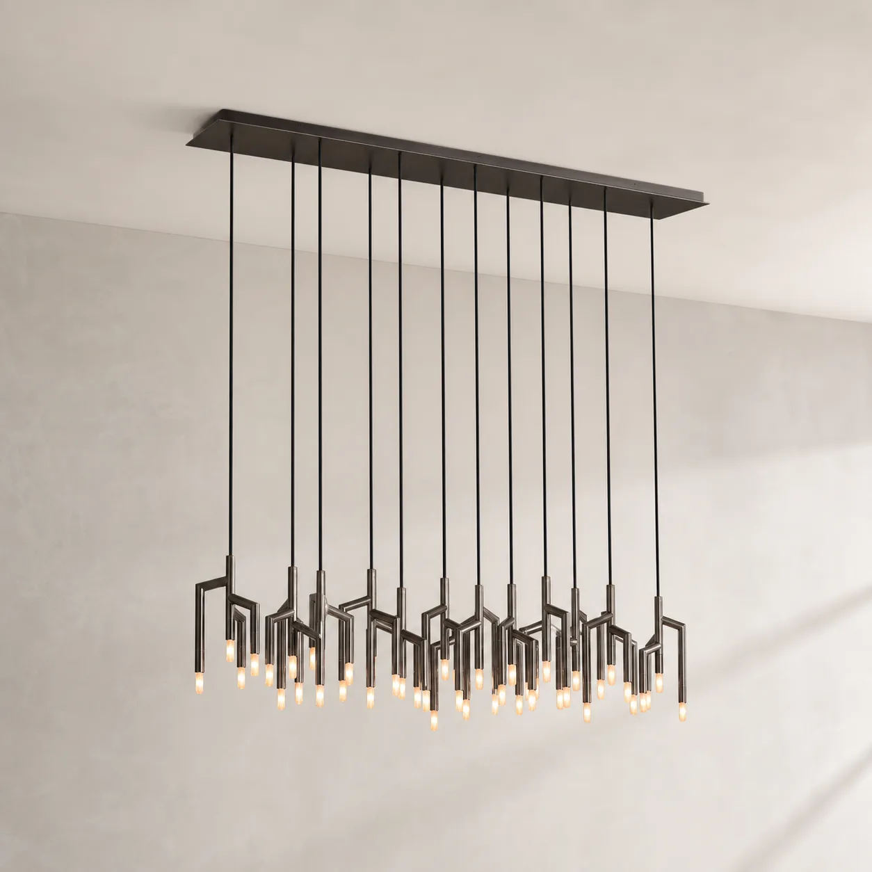 Architectural Black Metal Chandelier image 5