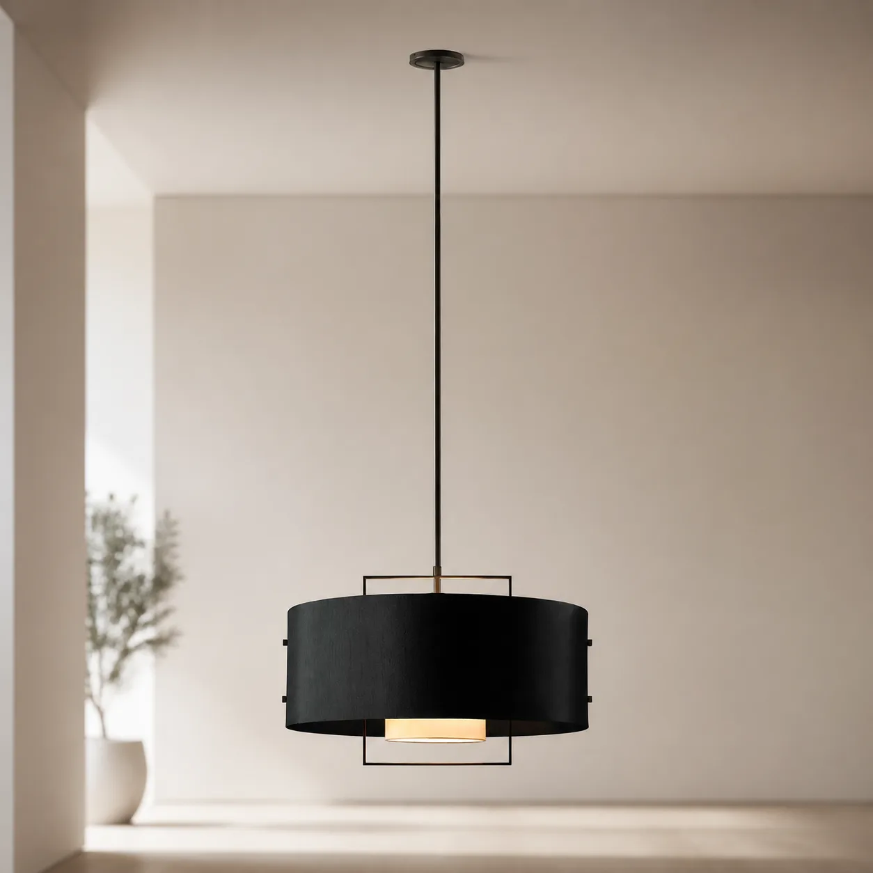 Noir Metal Drum Pendant Light custom pendants