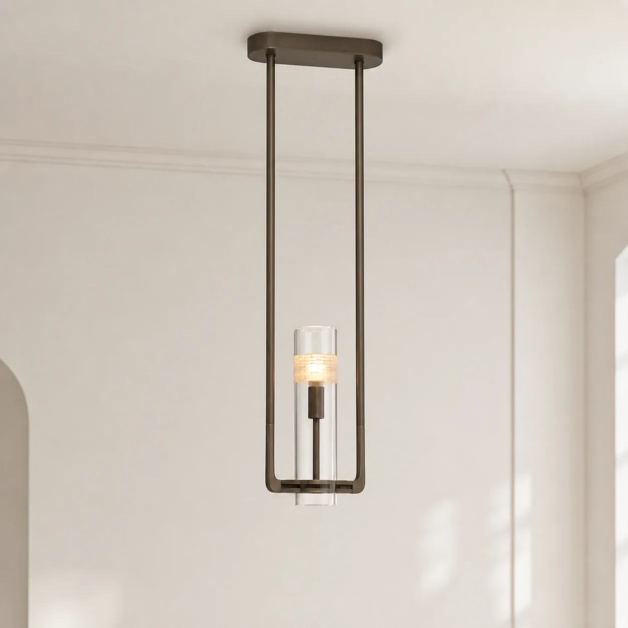 Linear Bronze Glass Pendant Light custom pendants