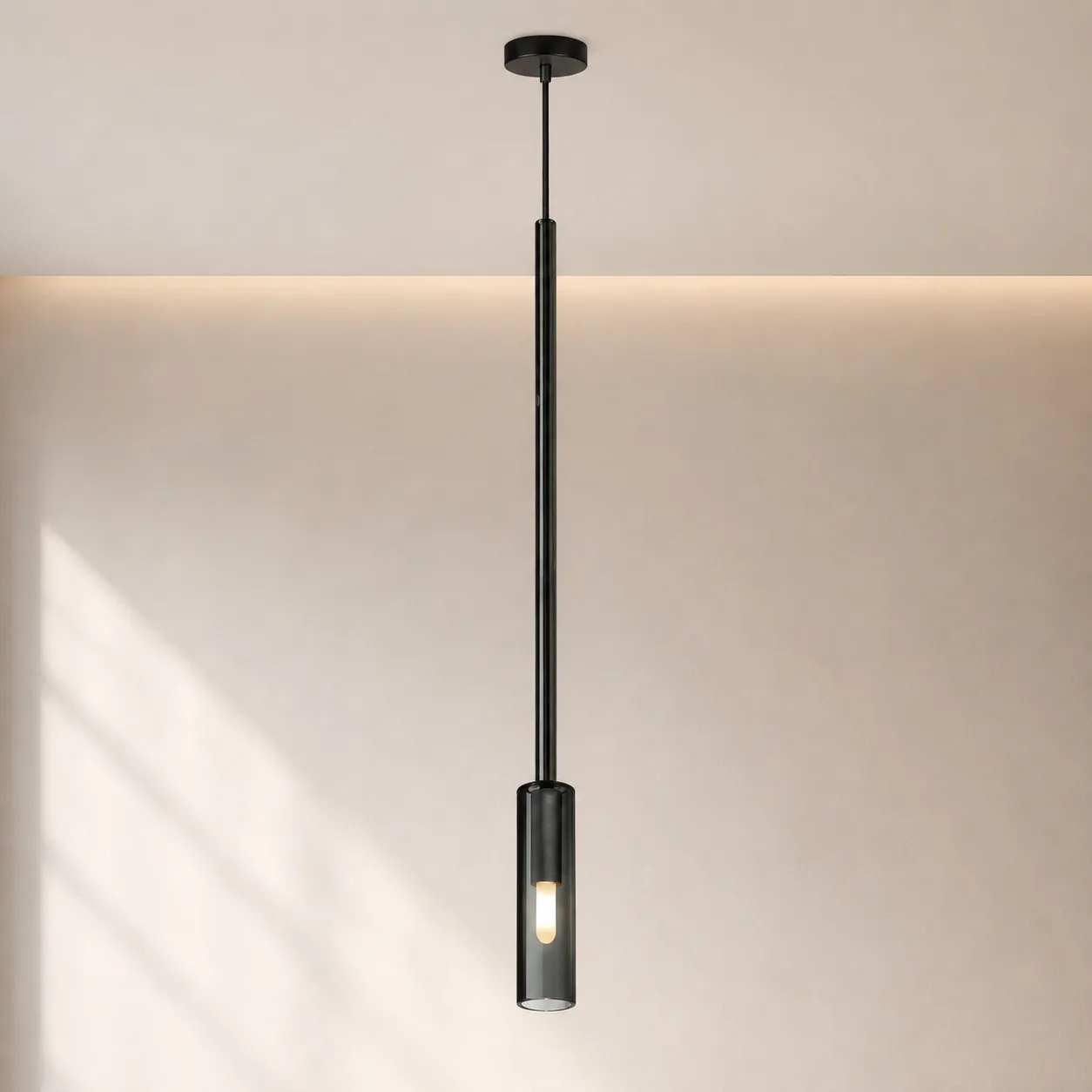 Noir Smoked Glass Pendant Light image 3
