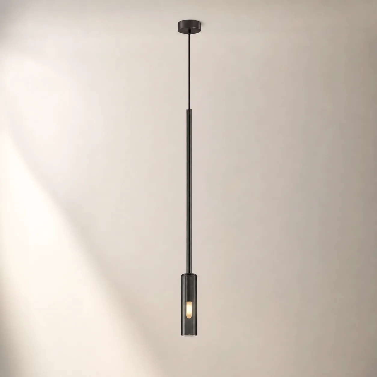 Noir Smoked Glass Pendant Light image 2
