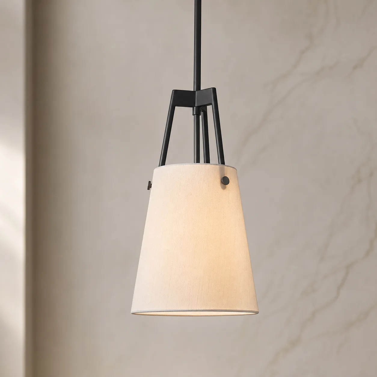 Tailored Linen Shade Pendant Light image 3