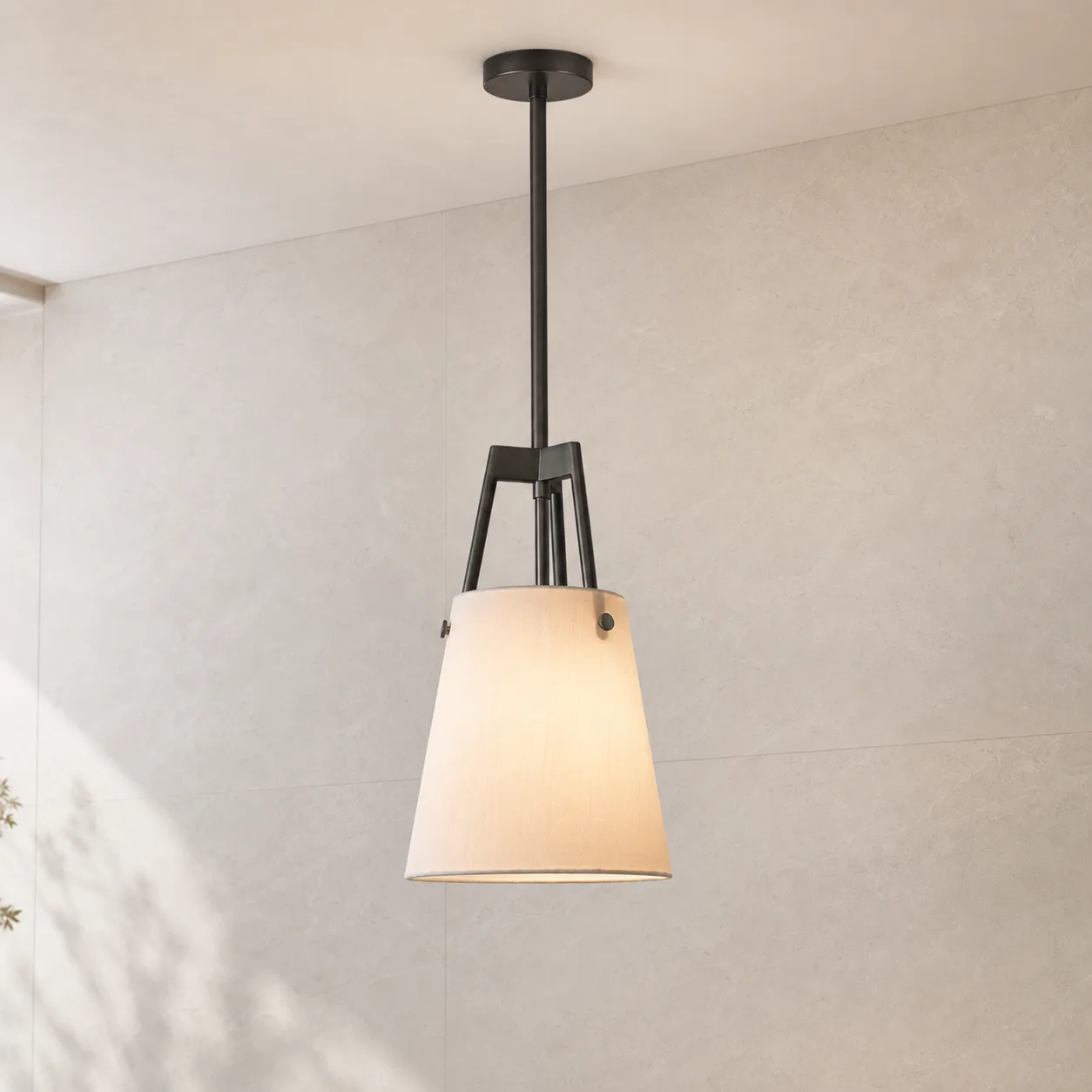 Tailored Linen Shade Pendant Light image 2