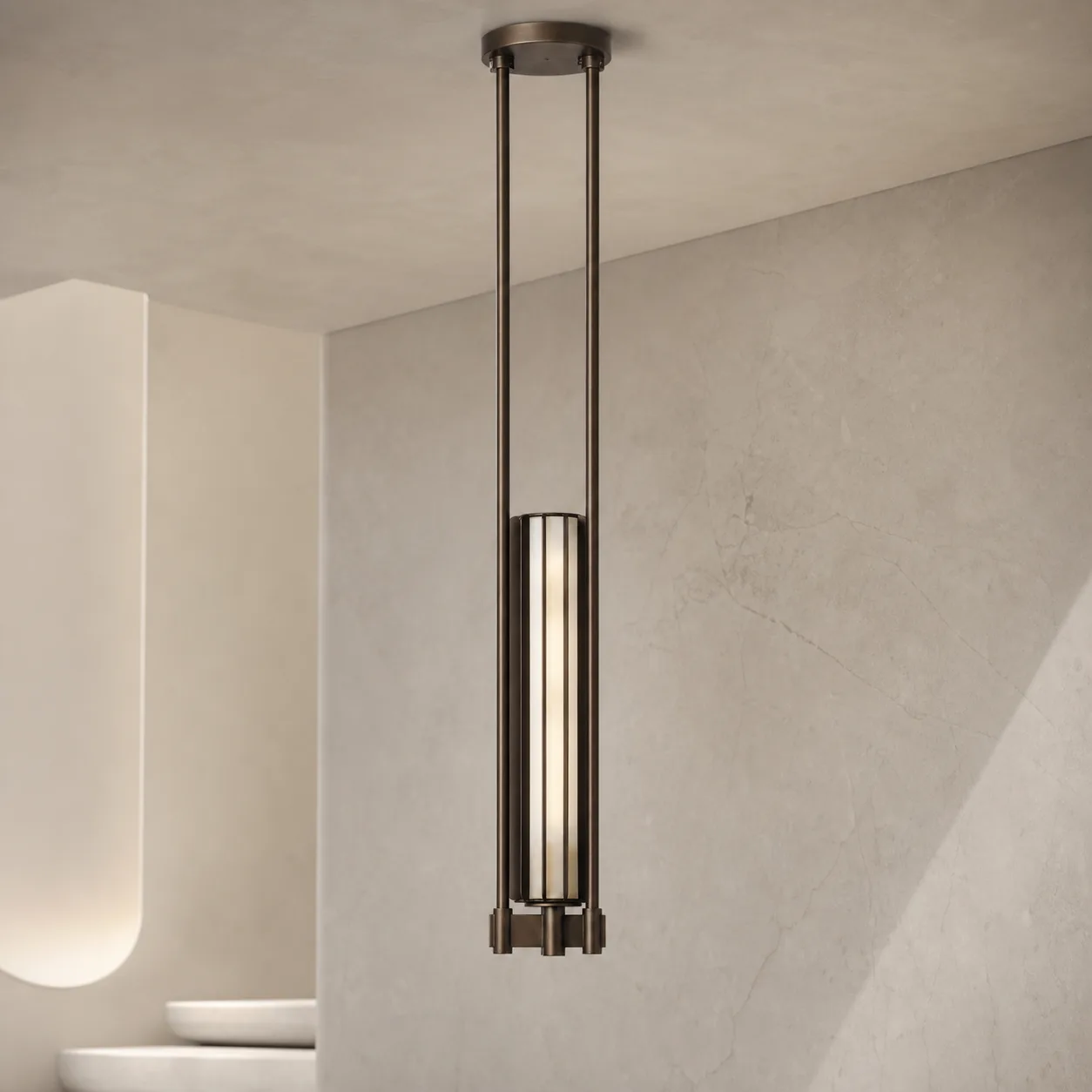 Linear Bronze Glass Pendant Light custom pendants