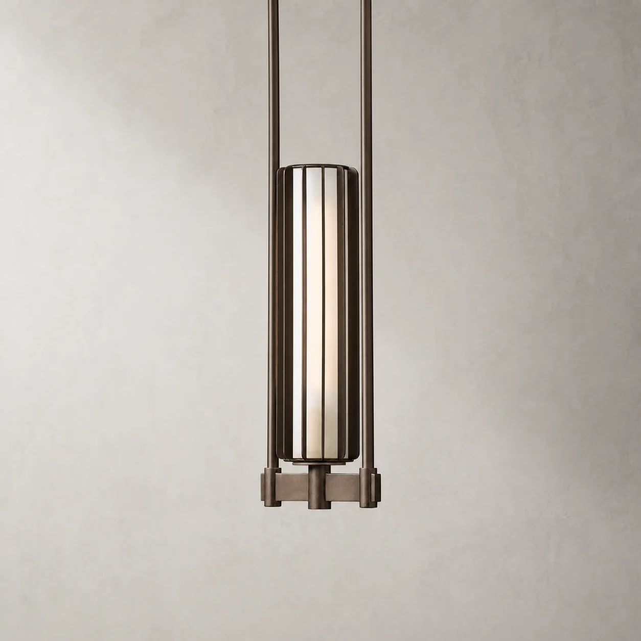 Linear Bronze Glass Pendant Light image 6