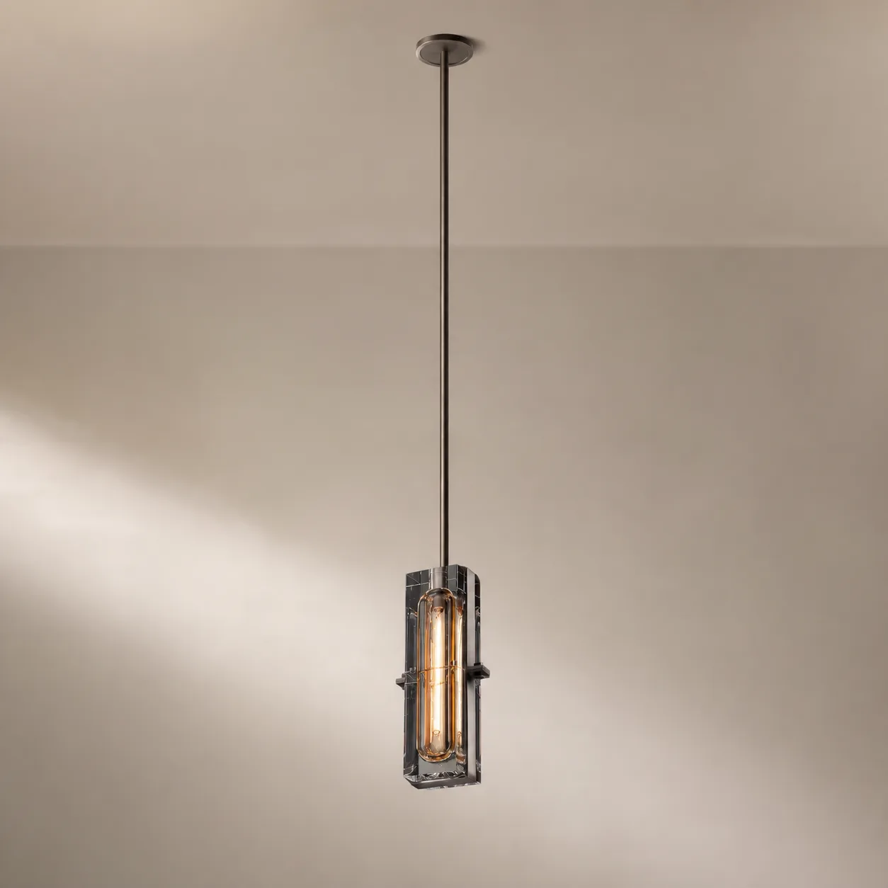 Smoked Glass Lantern Pendant image 5