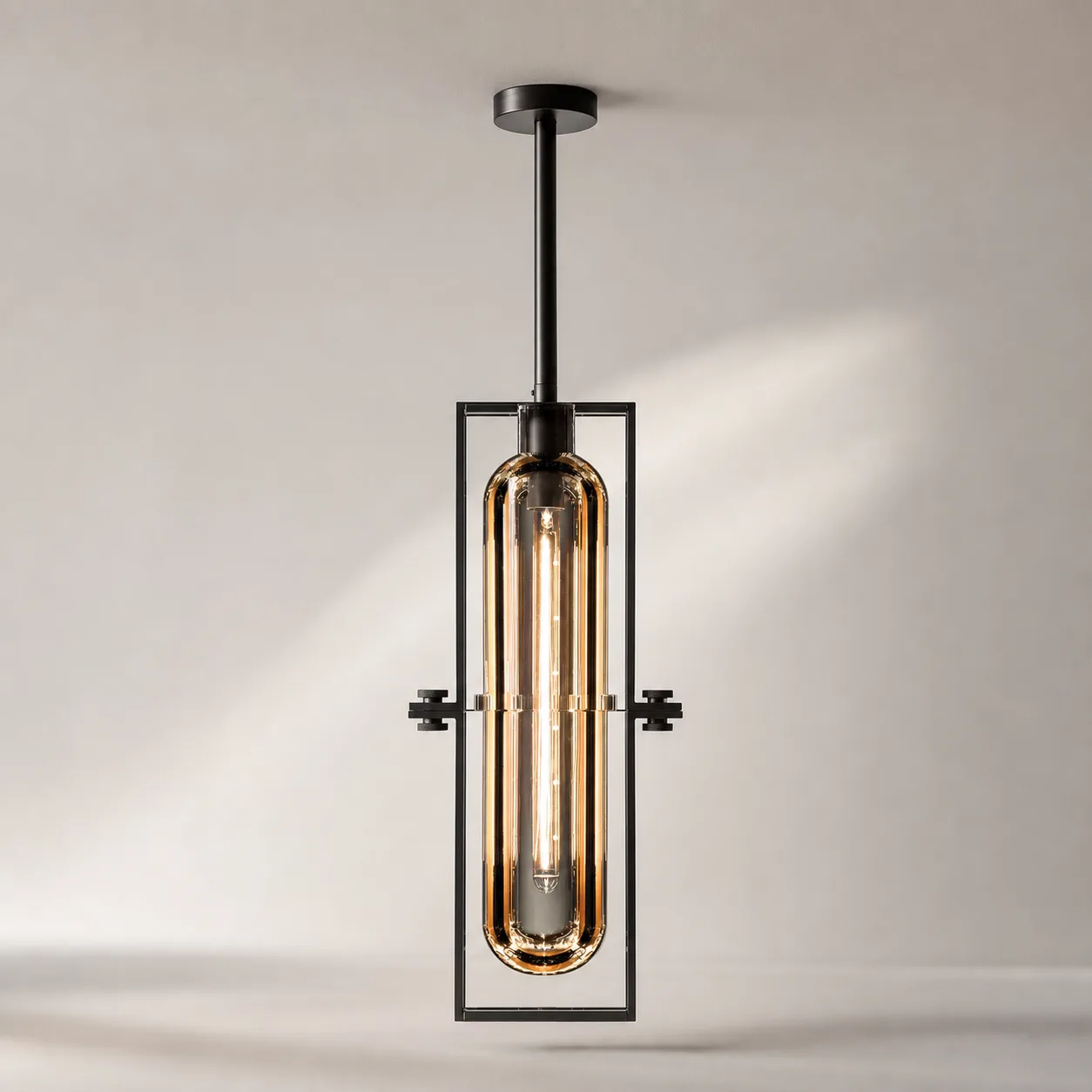 Smoked Glass Lantern Pendant image 4