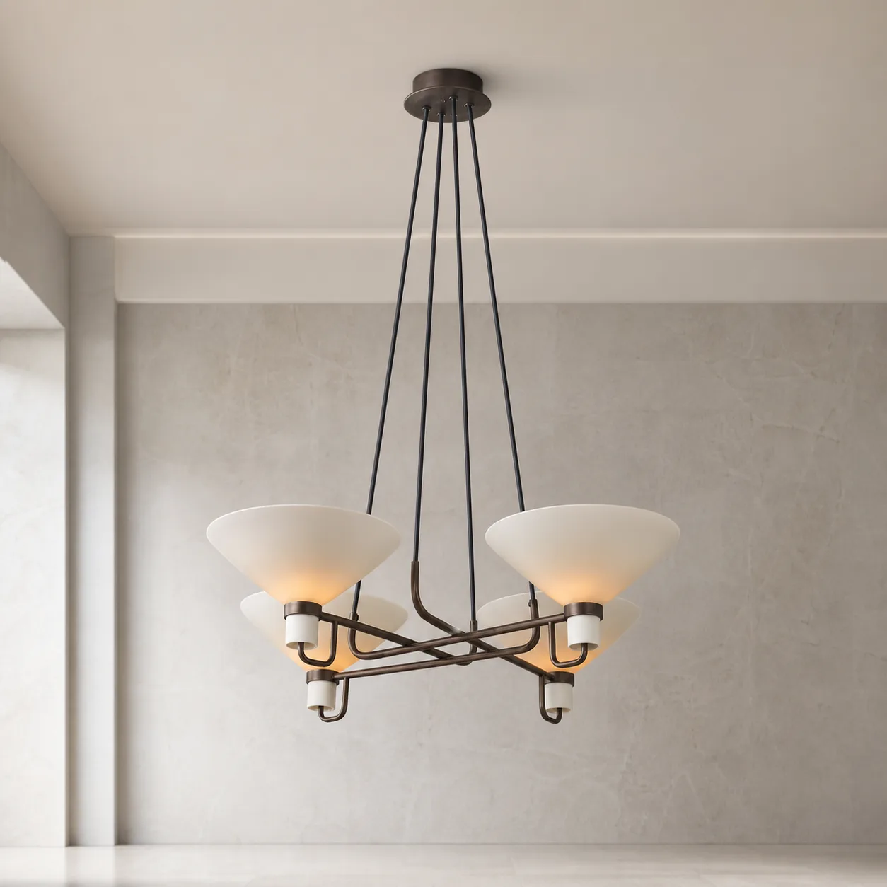 Graceful Opal Metal Chandelier image 4