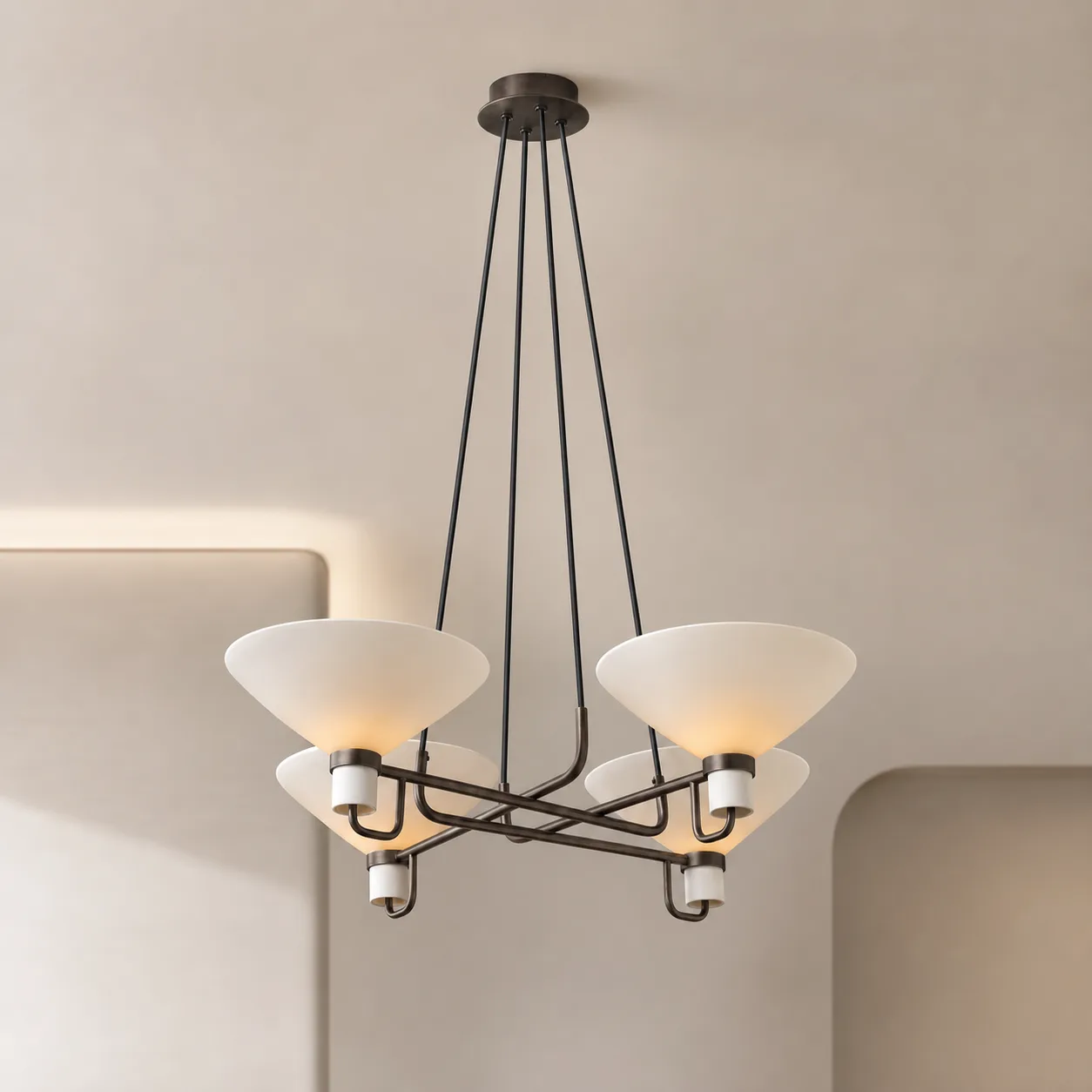 Graceful Opal Metal Chandelier custom chandeliers