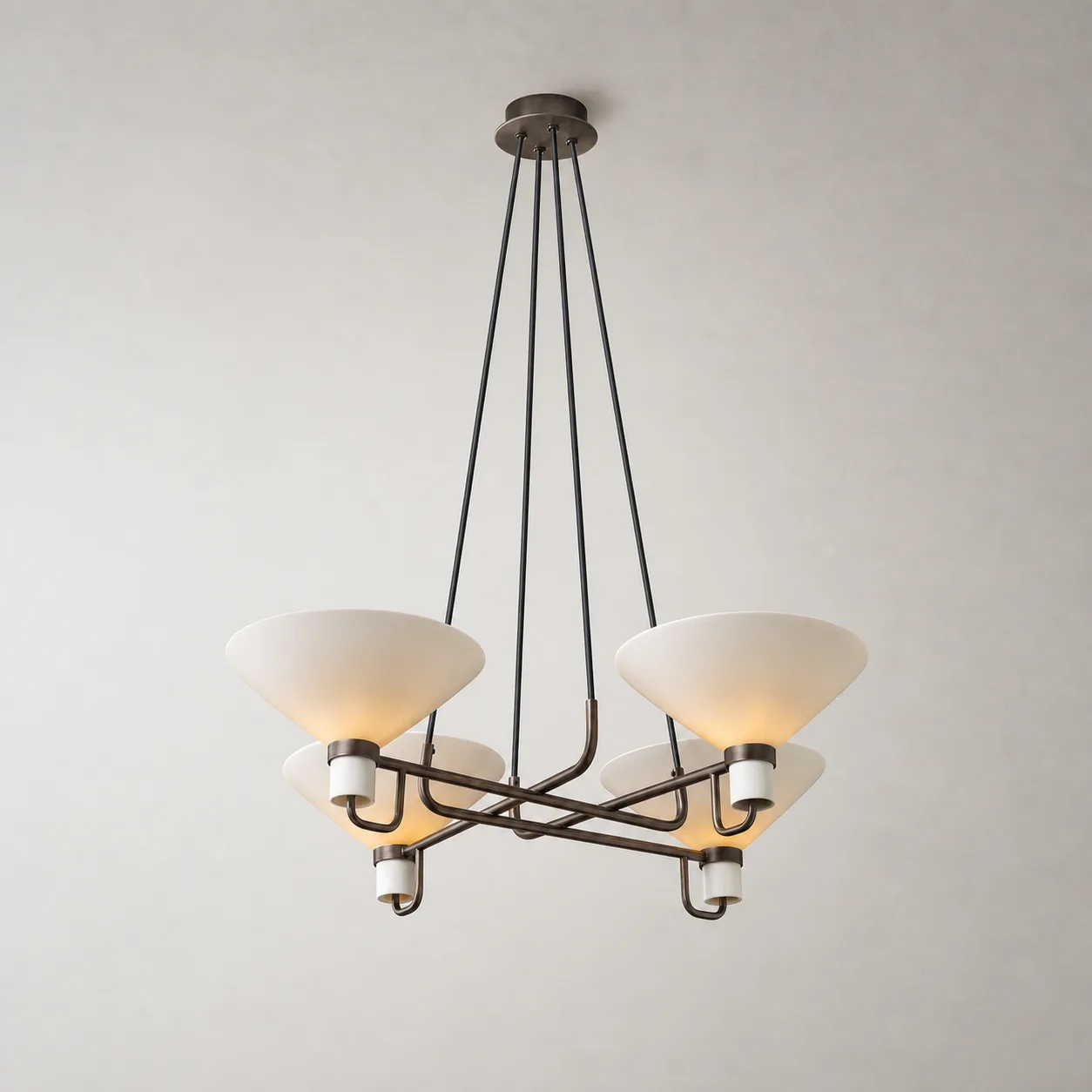 Graceful Opal Metal Chandelier image 2
