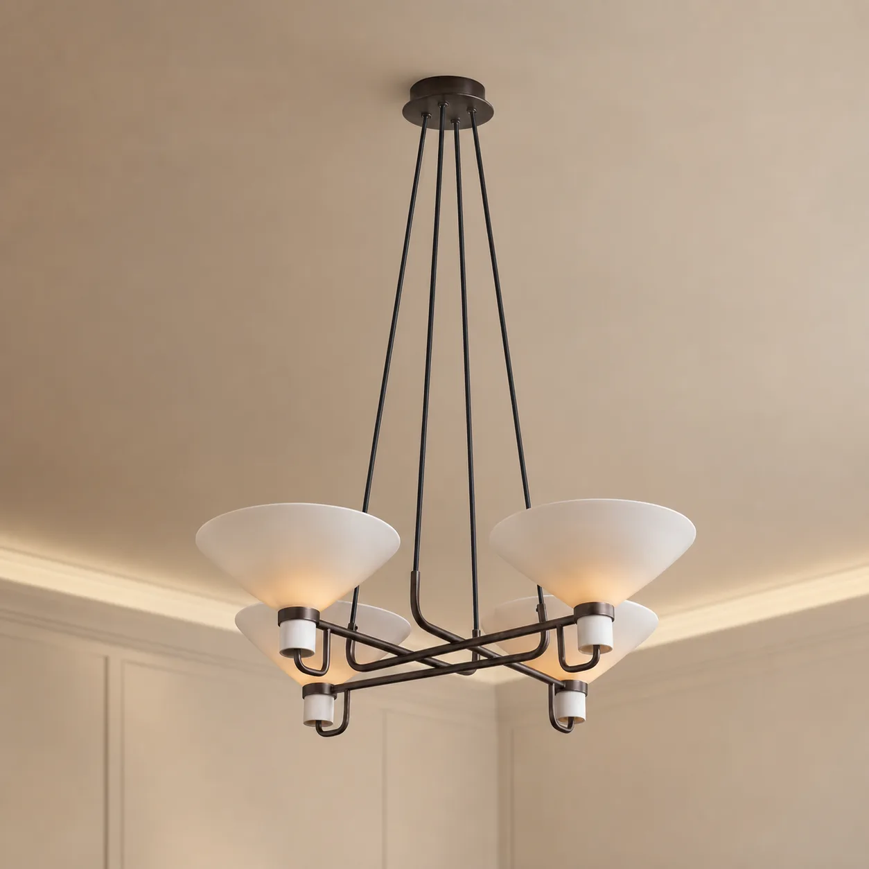 Graceful Opal Metal Chandelier image 5