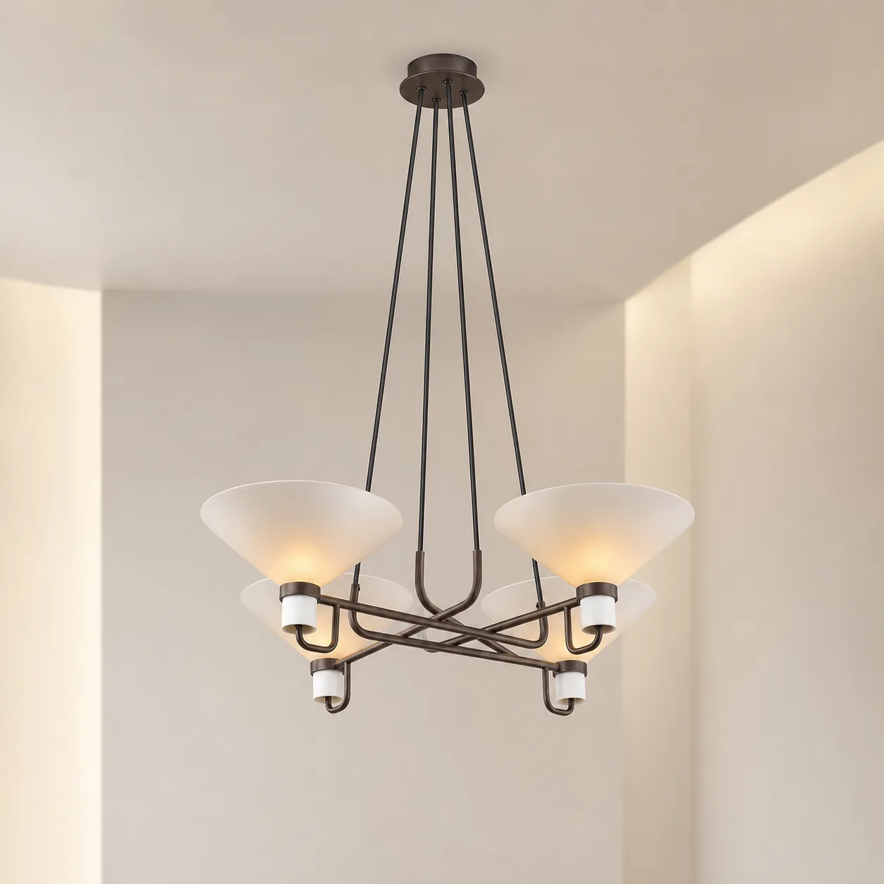 Graceful Opal Metal Chandelier image 3