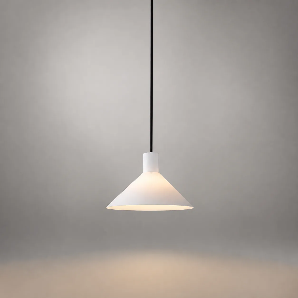 Serene White Cone Pendant Light image 3