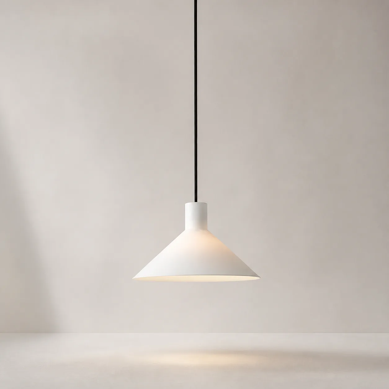 Serene White Cone Pendant Light image 2