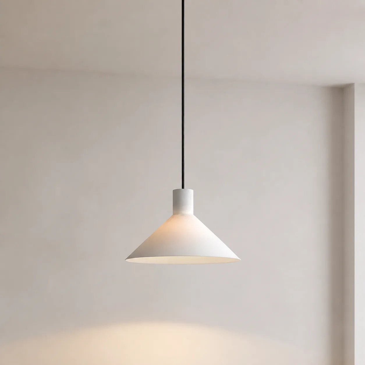 Serene White Cone Pendant Light image 5