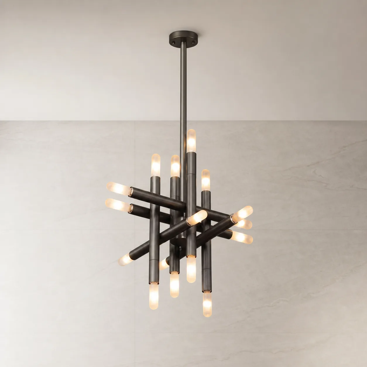 Graphite Branch Metal Chandelier custom chandeliers