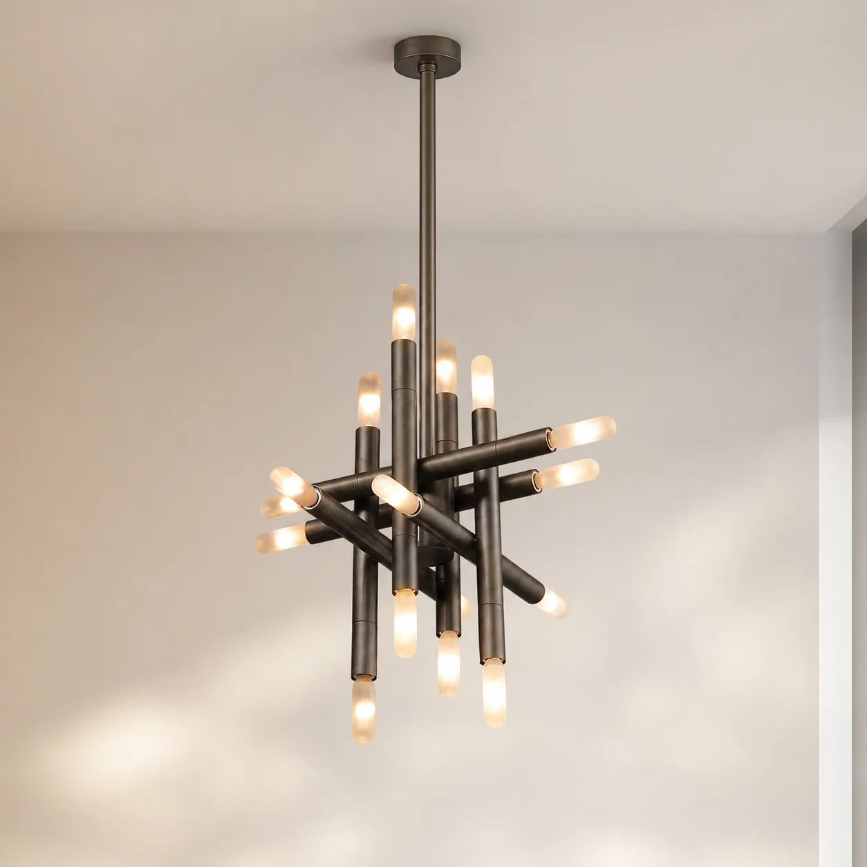 Graphite Branch Metal Chandelier image 4