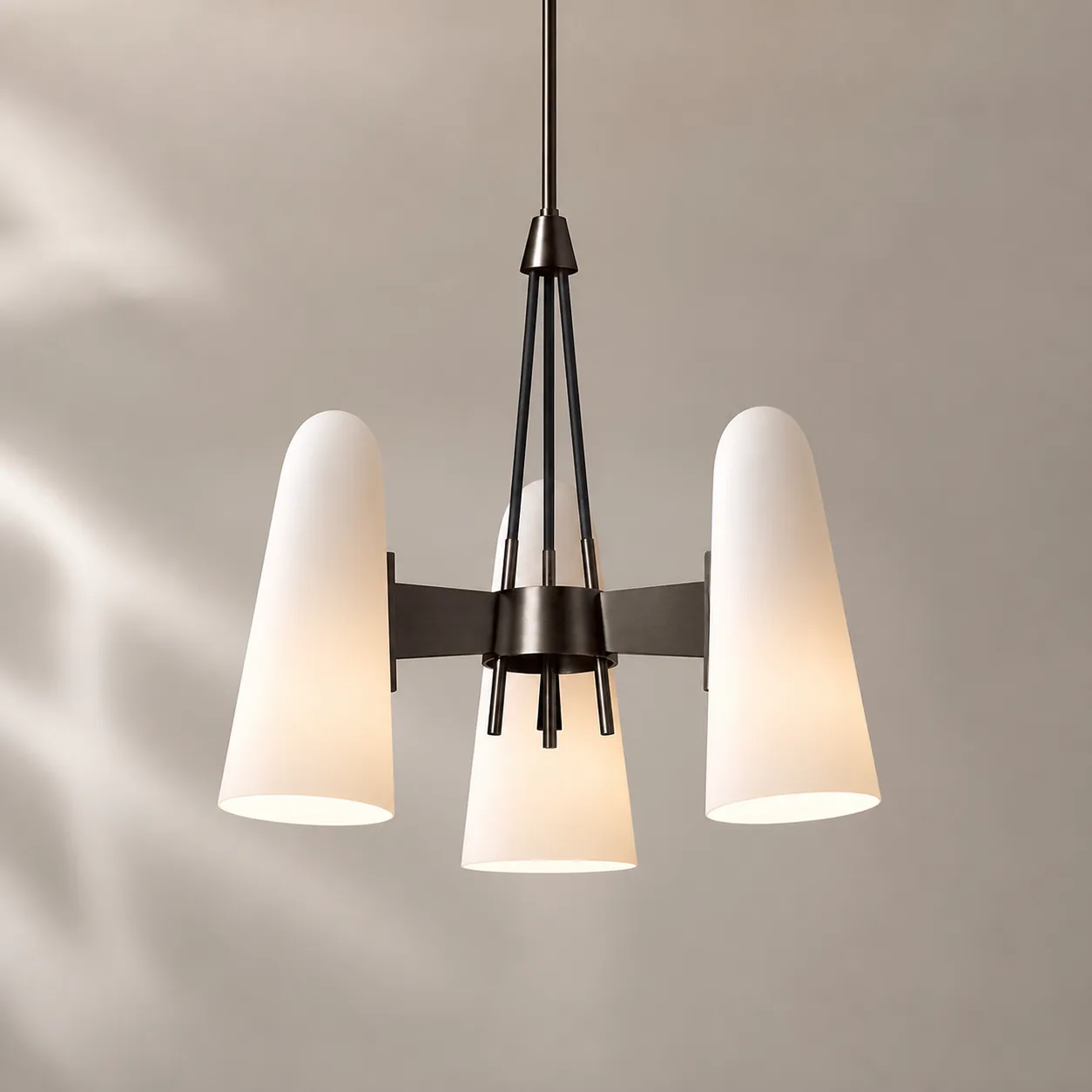 Arc Bronze Opal Glass Chandelier image 5